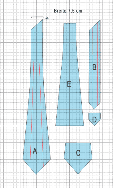 Schnittmuster Krawatte