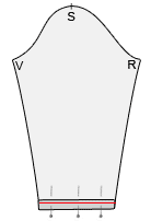 Cardigan nähen - Ärmelsaum