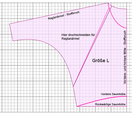 Schnittmuster Oversize Pullover Größe L