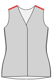 Jersey Jacke - Schulternähte