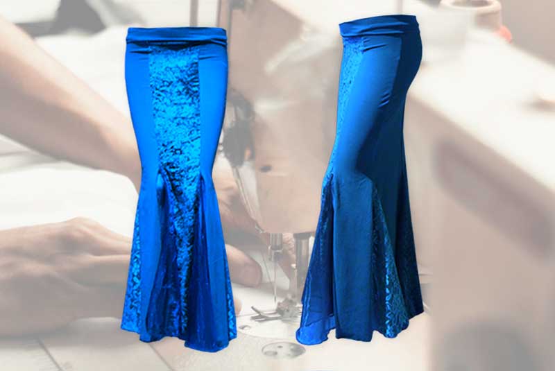 Schnittmuster für Flamenco Rock abzeichnen